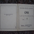 CPO Legitimace Hlavní město Praha 1939